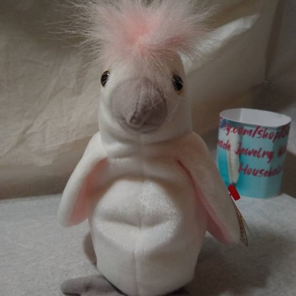 White parrot, pink